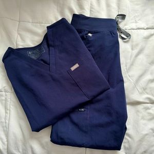Navy figs scrubs set